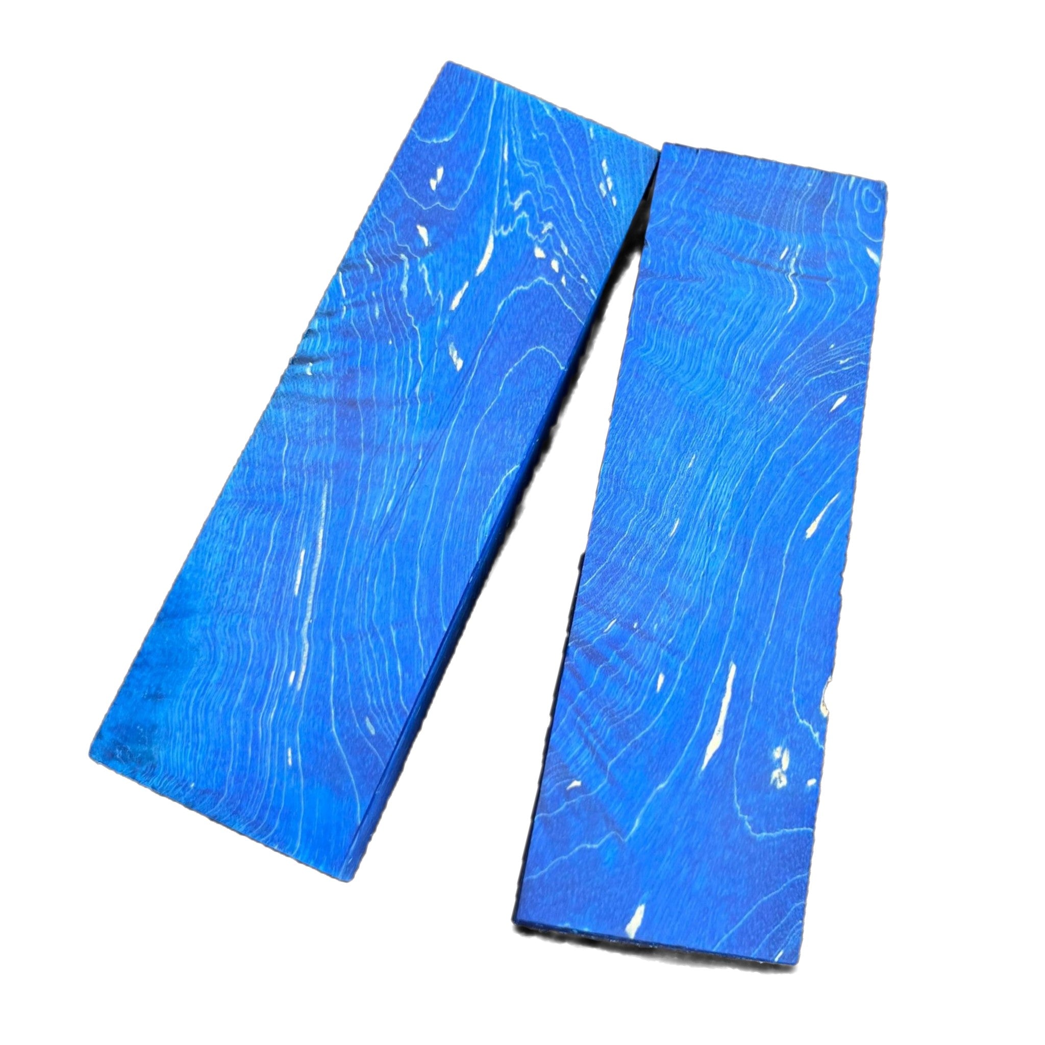 Blue Stabilised Maple Curly Grain (30x40x135mm)